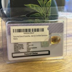 Tejvij And Sons Natural Oval Citrine GLI Certified Gemstone