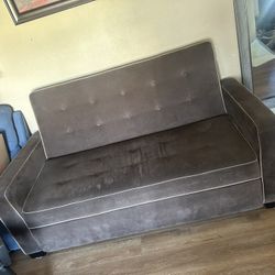 Serta Convertible Brown Couch/pullout Bed (Queen)