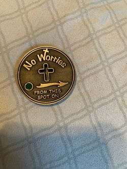  No Worries Brass Coin Heavy 