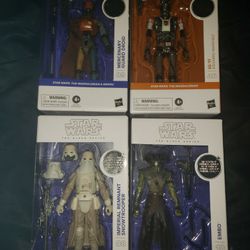 Star Wars Black Series Wave 2 The Mandalorian/Grogu First Edition White Boxes Set of 4 Remnant SnowTrooper, Embo, IG-11, Mercenary Guard Droid