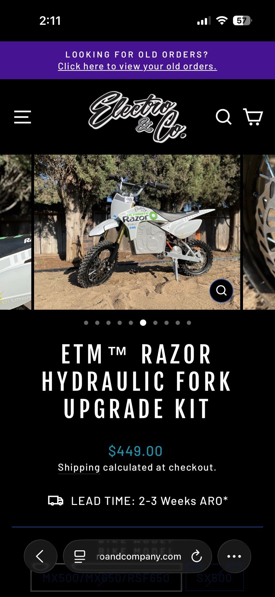 Razor Forks Upgrade 