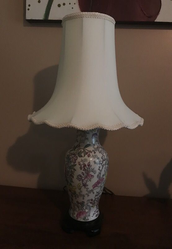 Pretty cream/white color Lamp and Shade