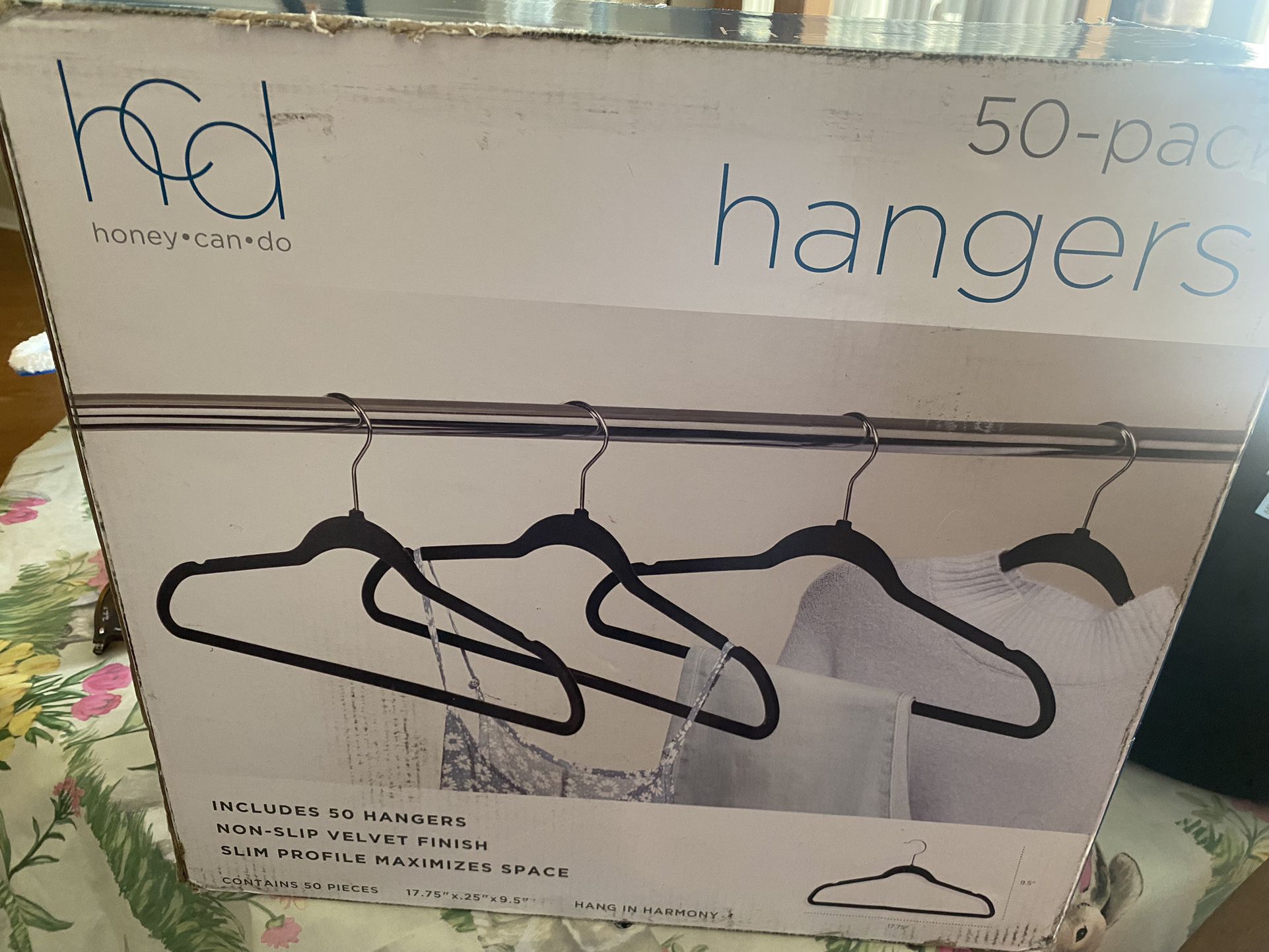 Box Of 50 New Velvet Hangers