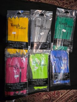 Brand New Touch of Color Premium Heavyweight Plastic Cutlery - $2 Each