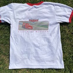 Vintage 2006 Disney Pixar Cars Movie Promo Shirt M Lightning McQueen Statefarm