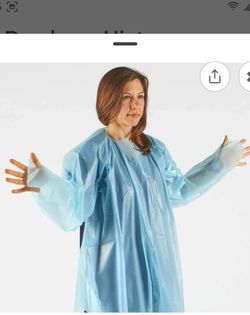 150pcs polyethylene isolation gowns With Thumb Loops And Waist Ties.