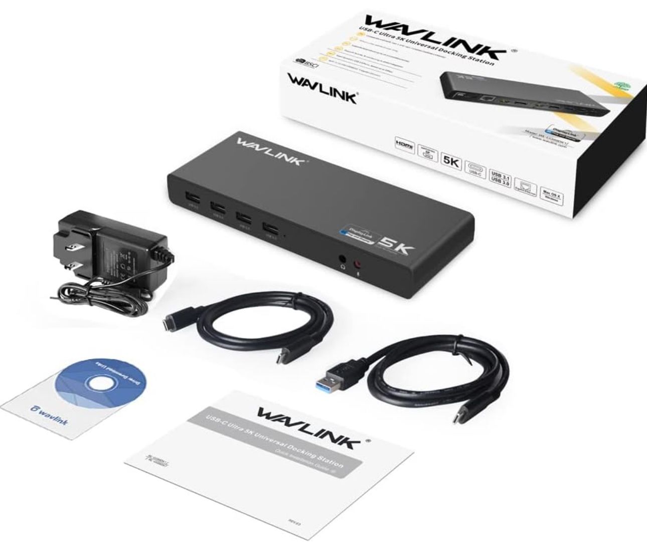 Wavlink USB Universal Laptop Docking Station,USB C to 5K