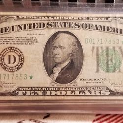 1934 C Ten Dollar Star Note ( green seal)