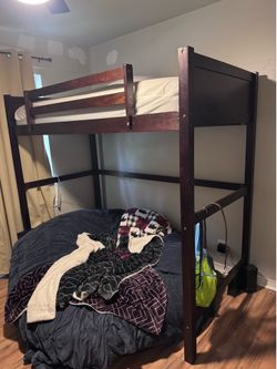 Twin loft bed for space