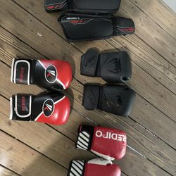 Boxing Gloves And Shin Guards 