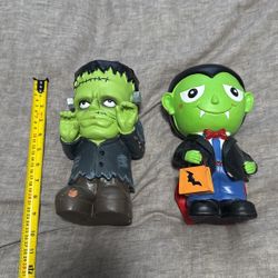 Halloween Figures (2) Hallmark Frankenstein Dracula Kids