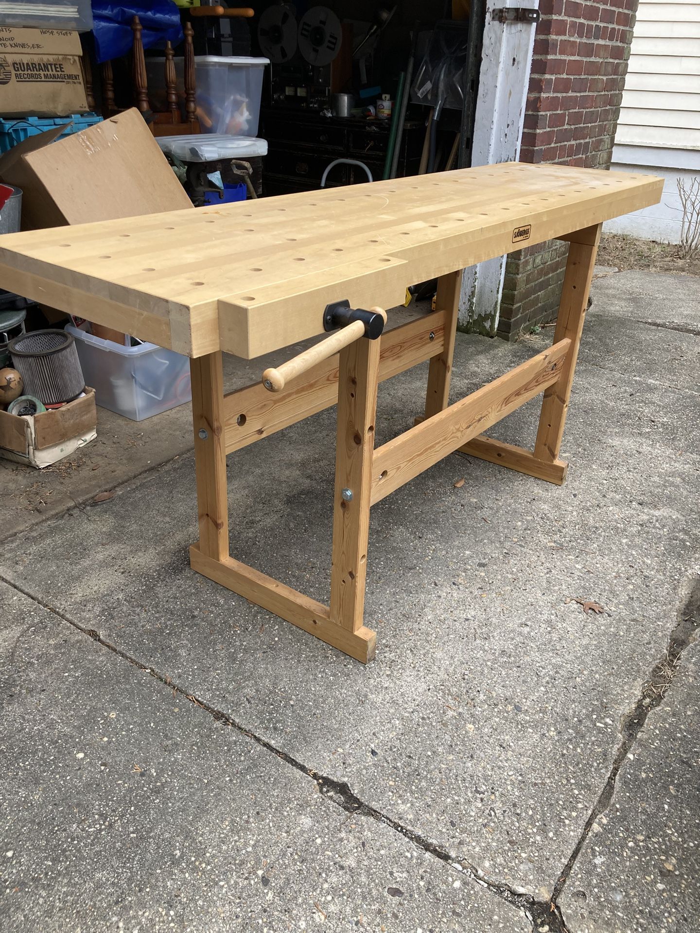Sjobergs Nordic Plus 1950 w/ a 72” Worktop Workbench Birch