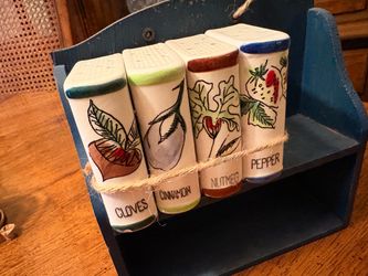 Vintage book spice each and jars