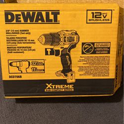 NEW DeWALT DCD706B XTREME 12V MAX Brushless 3/8"Cordless Hammer Drill (Tool Only