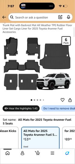 2025 4Runner all weather mats