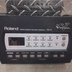 Roland TD-3 V-Drum Sound Module  Only  TD3 Electric Tested Works Good.