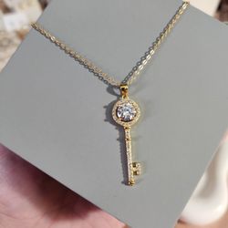 Sterling Silver Key Necklace