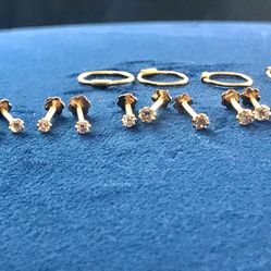 18K SOLID GOLD nose ring