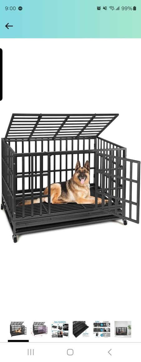 SHUSHIM Heavy Duty Dog Crate