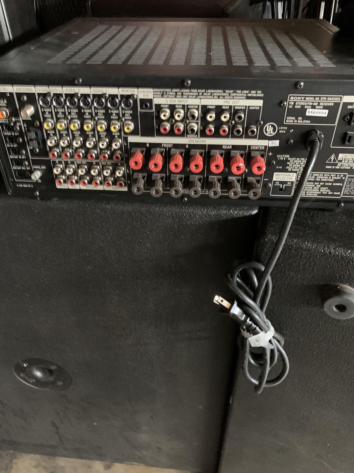 SONY STRDA555ES MULTI CHANNEL A/V RECEIVER for Sale in Phoenix, AZ