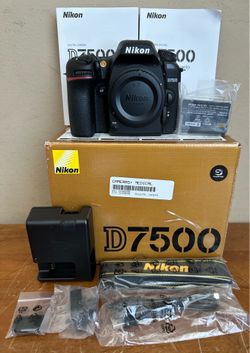 Nikon D7500 DX-Format WiFi HDMI Digital SLR 4K UHD Camera Body Only Black