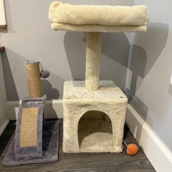 Used Cat Tree And Scratcher 