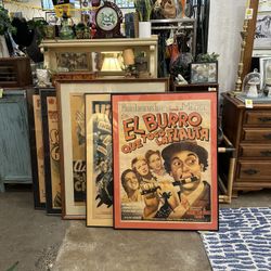 9 vintage Mexican movie posters.  Pricing ranges from $195-$275