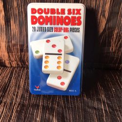 Double Six Dominoes NEW In Tin Sealed