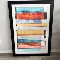 Contemporary Wall Art Canvas Painting Decor With Frame 44”x32”