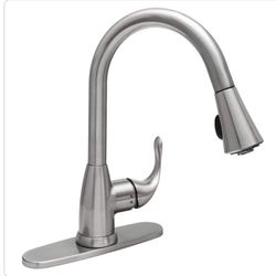 🆕️ Market Single-+andle Pull-Down Sprayer W#3051 Kitchen Faucet in Stainless Stee