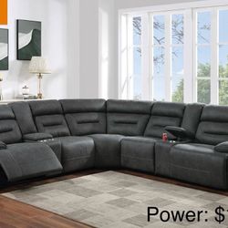 Power Recliner Sectional Sofa