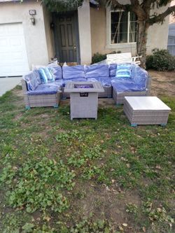 Patio Set With Fire Pit Propane Brand New Patio Furniture Outdoor Patio Sofa Set 🆕🚎🚚🆕