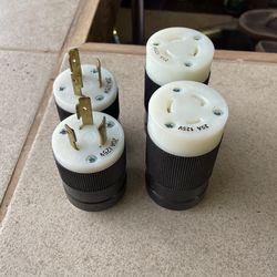 Twist lock electrical plugs