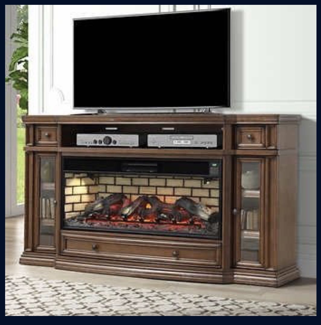 Klamath 75" Media Fireplace