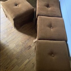 4 Ottomans, Side Table, Footstool, Coffee table 
