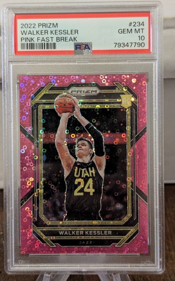 Walker Kessler RC Pink Fastbreak Prizm PSA 10 Pop 5!