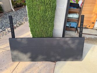 Full Size Upholstered Headboard – Dark Gray/Black