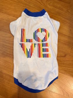 Rainbow LOVE Dog Shirt size M