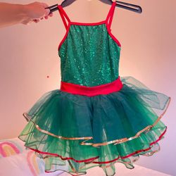 Green Ballerina tutu Halloween Costume Or Holiday Outfit