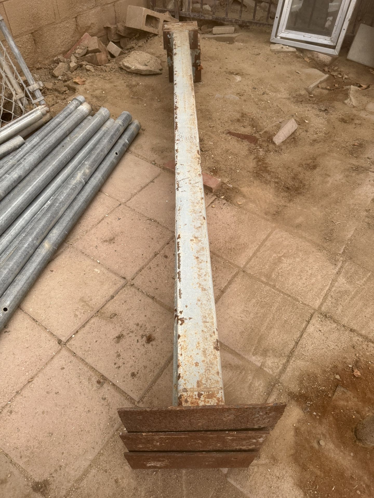 3 Metal Post Poles