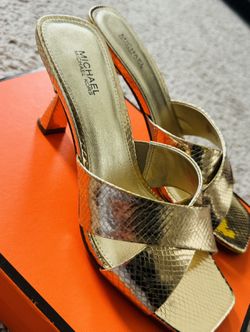Michael Kors Heeled Sandals Golden So Cute