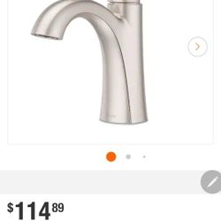 Willa Single Handle Single Hole Bathroom Faucet With Deck plate in Spot Defense Brushed Nickel
