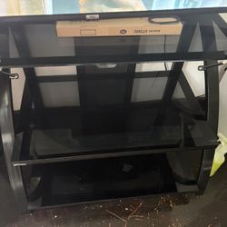 Black TV stand 