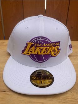 Los Angeles Lakers (size 7 1/2) Nba New Era Fitted Triple Threat White 59fifty hat / cap