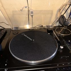 Record Player With 2 Records