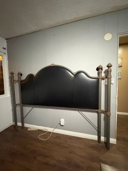 KING  Upholstered Welsley Allen Toscana  Headboard with Metal Frame