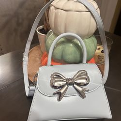 Forever 21 Baby blue bow bag