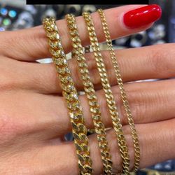 14K 2MM Cuban Link Bracelet  