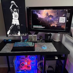 All white gaming PC