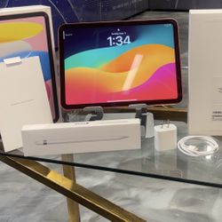 iPad 10th Gen 256GB + Apple Pencil | New | Box + Charger Included 